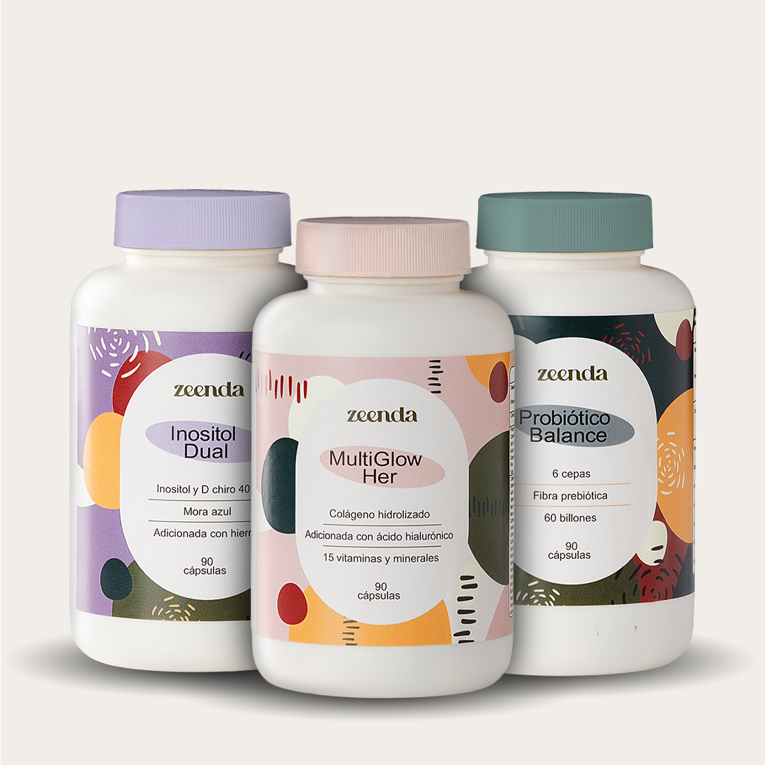 Kit Glow Balance: Inositol Dual, Probiótico Balance y MultiGlow Her.